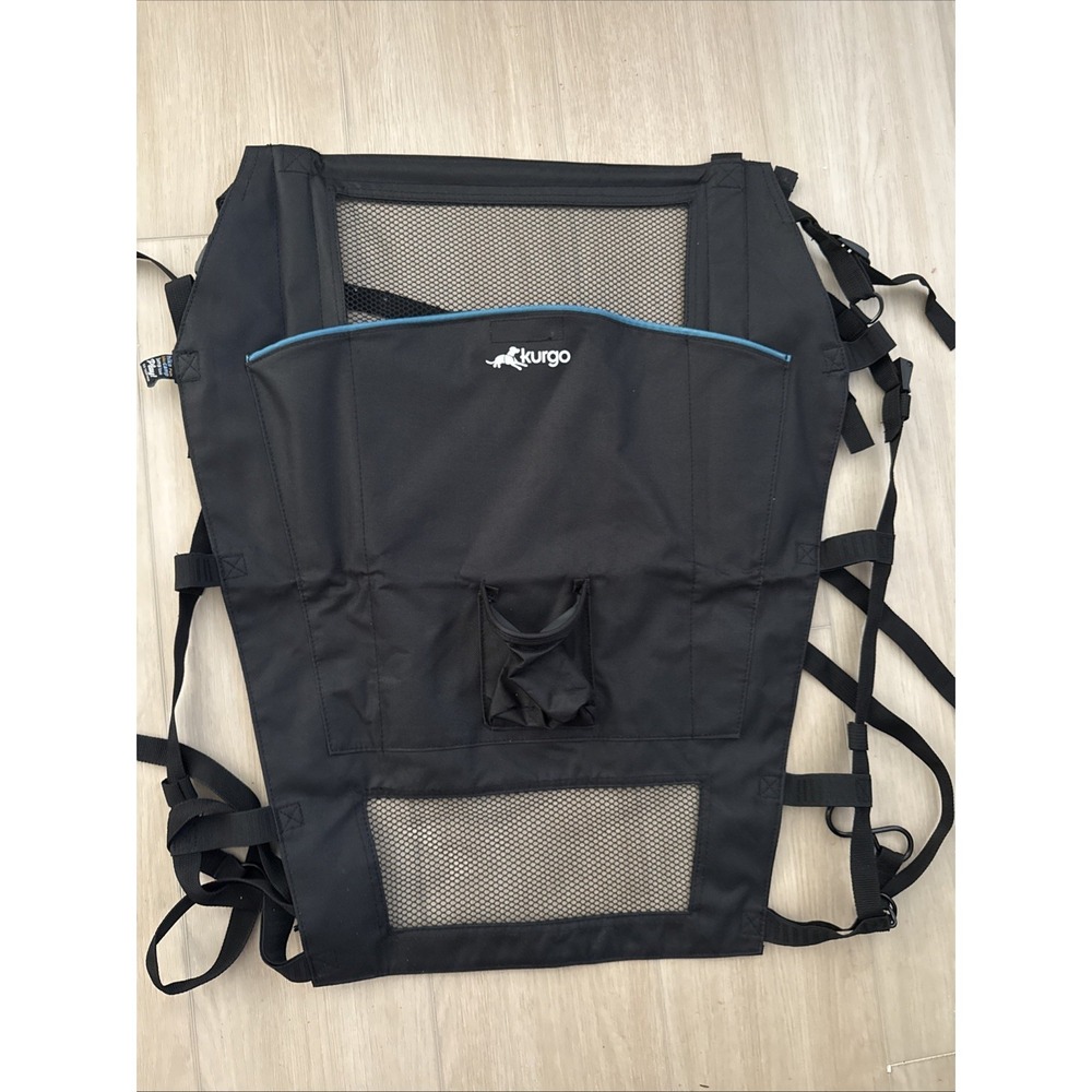 KURGO Backseat Dog Barrier for CAR Truck Pet Safety Travel w/Cupholder‎ Black